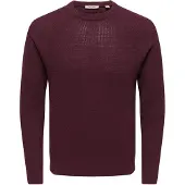 Only & Sons Pullover 'ONSHAY' vermelho vinho