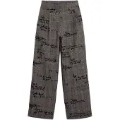 Desigual Calças com pregas castanho / preto