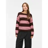 Vila Pullover 'VIJOLA' chocolate / rosa escurecido