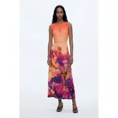 Desigual , Vestido desenhado por Mr. Christian Lacroix, Viscose, Vermelho, XS