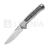 Lionsteel Navalha Emmet - MagnaCut - Solid Ti + CF, cinza