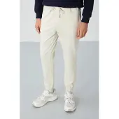 Tommy Life Calças de desporto 'Jogginghose' creme