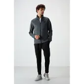 Tommy Life Fato de desporto cinzento basalto / preto