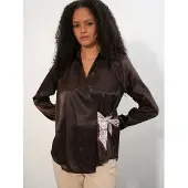 Bigdart Blusa castanho escuro / branco