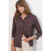 Big Dart Blusa chocolate / branco