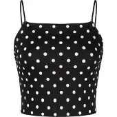STUDIO SELECT Top 'Gemma' preto / branco