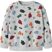Name it Sweatshirt 'NMMLeon' azul claro / acinzentado / esmeralda / laranja