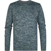 Petrol Industries Pullover cinzento claro / petróleo / preto