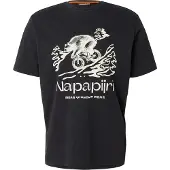 Napapijri Camisa 'S-CABIN' preto / branco natural