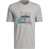 Adidas Camisa 'Holiday Shop' cinzento / verde / vermelho
