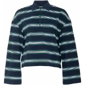 Elias Camisa 'Perlina' navy / verde escuro / branco