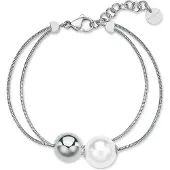 Brosway Bracciale Doppio Acciaio Perla Sintetica Perfect Bpc54 — Bracciale