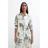 Desigual Blusa genciana / mostarda / preto / branco