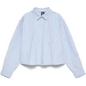 Vero Moda Blusa 'VMARIA' azul claro / cinzento escuro / branco