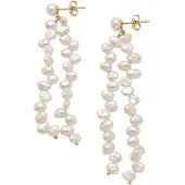 Purelei Brincos 'Pearl Muse' ouro / branco pérola