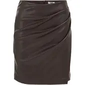 We fashion Saia castanho escuro