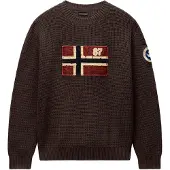 Napapijri Pullover 'D-ARCHIVE' bege / castanho / bordeaux / preto