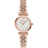 Emporio Armani Relógios analógicos 'GIANNI' ouro rosa / branco pérola