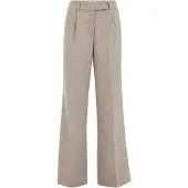 We fashion Calças com pregas greige