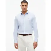 Tommy Hilfiger Camisa 'Flex' azul claro / branco