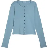 Weekday Casaco de malha 'Dolores' azul pombo