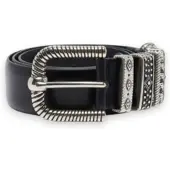 Ba&sh para mulher. 2E24BERK Cinto de Pele Berkane preto (75cm), Casual