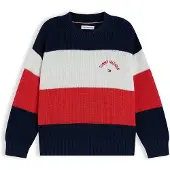Tommy Hilfiger Pullover navy / vermelho fogo / branco