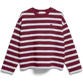 Armedangels Sweatshirt azul claro / bordeaux / branco