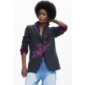 Desigual Blazer grafite / cinzento claro / rosa claro