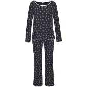 s.Oliver Pijama marinho / cinzento escuro / offwhite