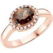 Smart Jewel Anel castanho / ouro rosa