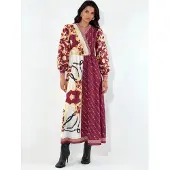 MSN Collection Vestido 'Maxi' mistura de cores