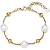 Brosway Bracciale Oro Perle Artificiali Perfect Bpc57 Donna — Bracciale