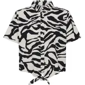 Ichi Blusa ' LINNO ' ecru / preto