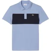 Lacoste Camisa 'Polo azul regular fit colour block shirt' azul