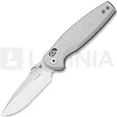 Kizer Cutlery Navalha Khamsin Nitro-V, Patterned Silver Aluminum, Satin