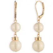 Ralph Lauren Brincos 'LINDELLA' ouro / branco pérola