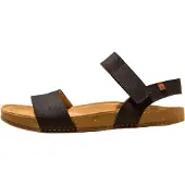 El naturalista para homem. 257901101005_001 Sandálias de couro N5790 Balanço preto (46), Plano, 1 a 3cm, Velcro, Casual