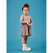 Name it Vestido 'NMFLONA' taupe / branco