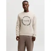 Jack & Jones Sweatshirt 'JJBENSON' bege / antracite