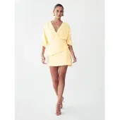 BWLDR Vestido 'Cindy' amarelo claro