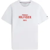 Tommy Hilfiger Camisa 'Brand Love' vermelho vivo / branco