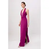 Trendyol Vestido de festa roxo