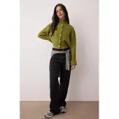 Trendyol Casaco de malha maçã