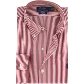 Ralph Lauren Camisa vermelho vinho / branco