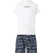 Calvin Klein Underwear Pijama curto azul escuro / branco