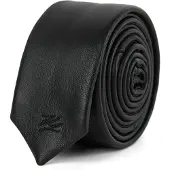 Karl Lagerfeld Cachecóis ' K/Autograph Lederkrawatte ' preto