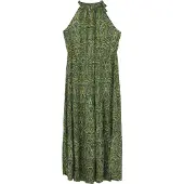 Trendyol Vestido de verão azul claro / oliveira / verde claro / verde escuro