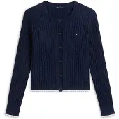 Tommy Hilfiger Casaco de malha navy / branco