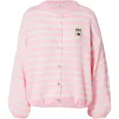 Hailys Casaco de malha 'Av44a' cor-de-rosa / branco